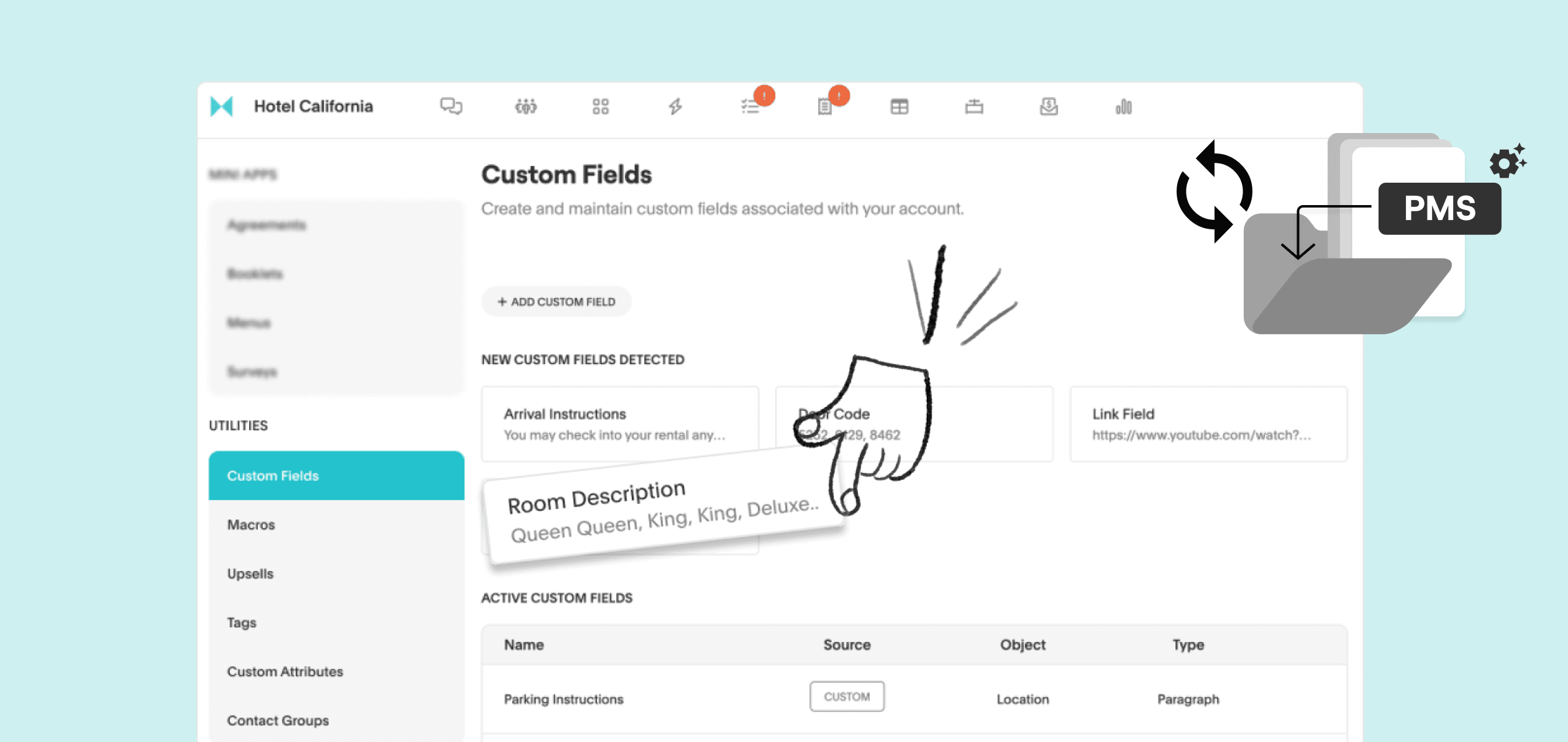 Sync guest data directly from your PMS